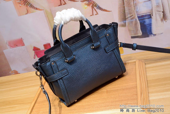 COACH蔻馳 代購正品全頭層牛皮 swagger小號 35990 可肩背或斜挎  Chz1414